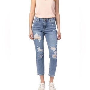 Judy Blue Hi-Waisted Destroyed Boyfriend fit Jeans